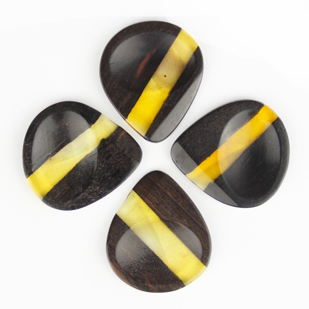 River Tones Ebony Groove Gold Resin 1 Pick - Timber Tones